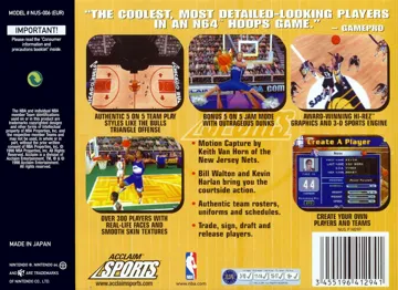 NBA Jam 99 (Europe) box cover back